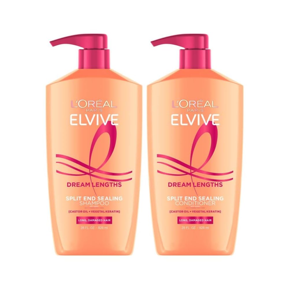 L'Oreal Paris Elvive Dream Lengths Shampoo and Conditioner Set front view