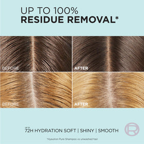 L'Oreal Paris Elvive Hyaluron + Pure Conditioner application on hair