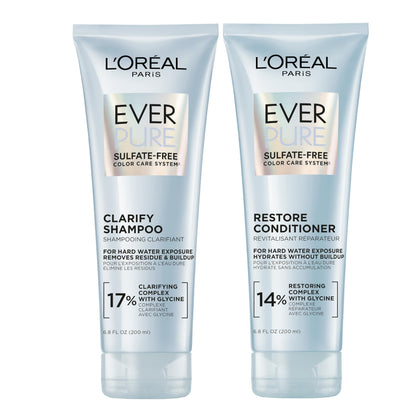 L'Oreal Paris EverPure Clarifying Shampoo and Conditioner Set front view