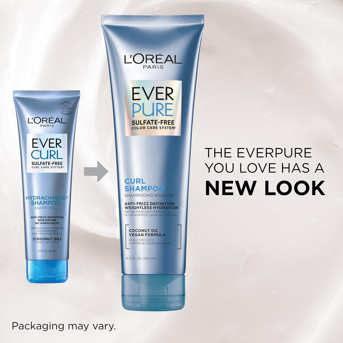 L'Oreal Paris EverPure Conditioner bottle with anti-frizz benefits