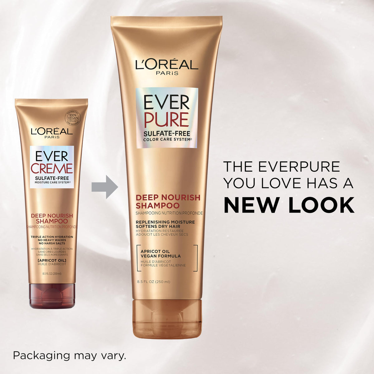 L'Oreal Paris EverPure Deep Nourish Shampoo and Conditioner set packaging