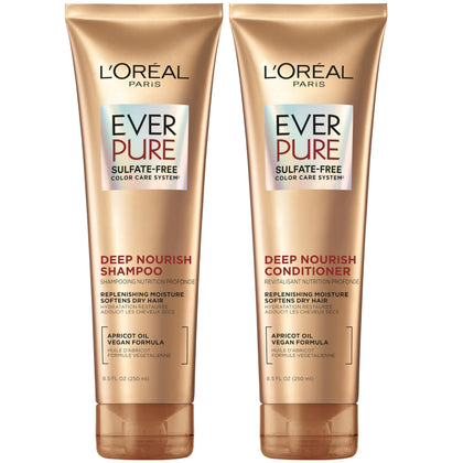 L'Oreal Paris EverPure Deep Nourish Shampoo front view 8.5 Fl Oz