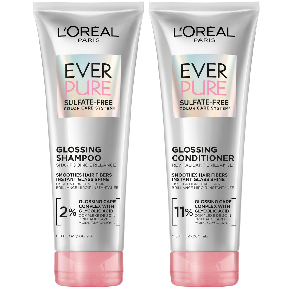 L'Oreal Paris EverPure Glossing Shampoo 13.6 Fl Oz front view
