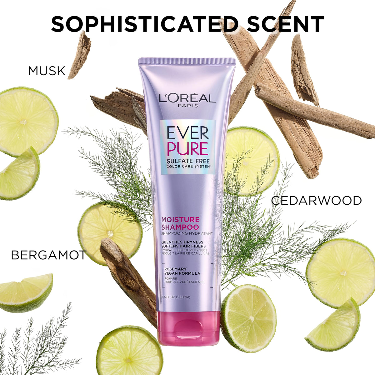L'Oreal Paris EverPure Moisture Shampoo lathering in hand