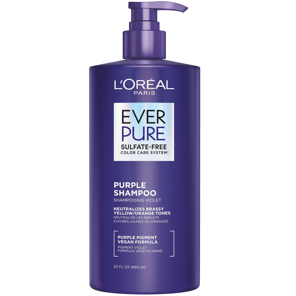 L'Oreal Paris EverPure Purple Shampoo 23 Fl Oz front view