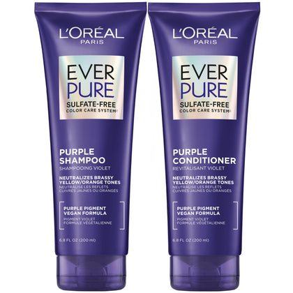L'Oreal Paris EverPure Purple Shampoo and Conditioner Set front view