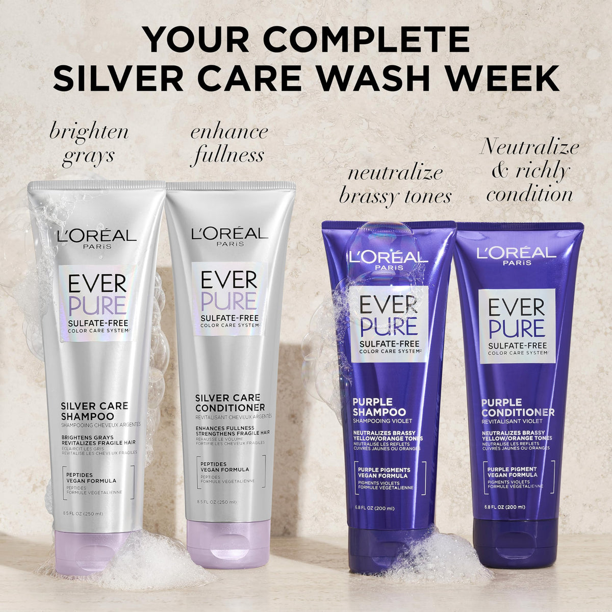 L'Oreal Paris EverPure Silver Care Conditioner texture close-up