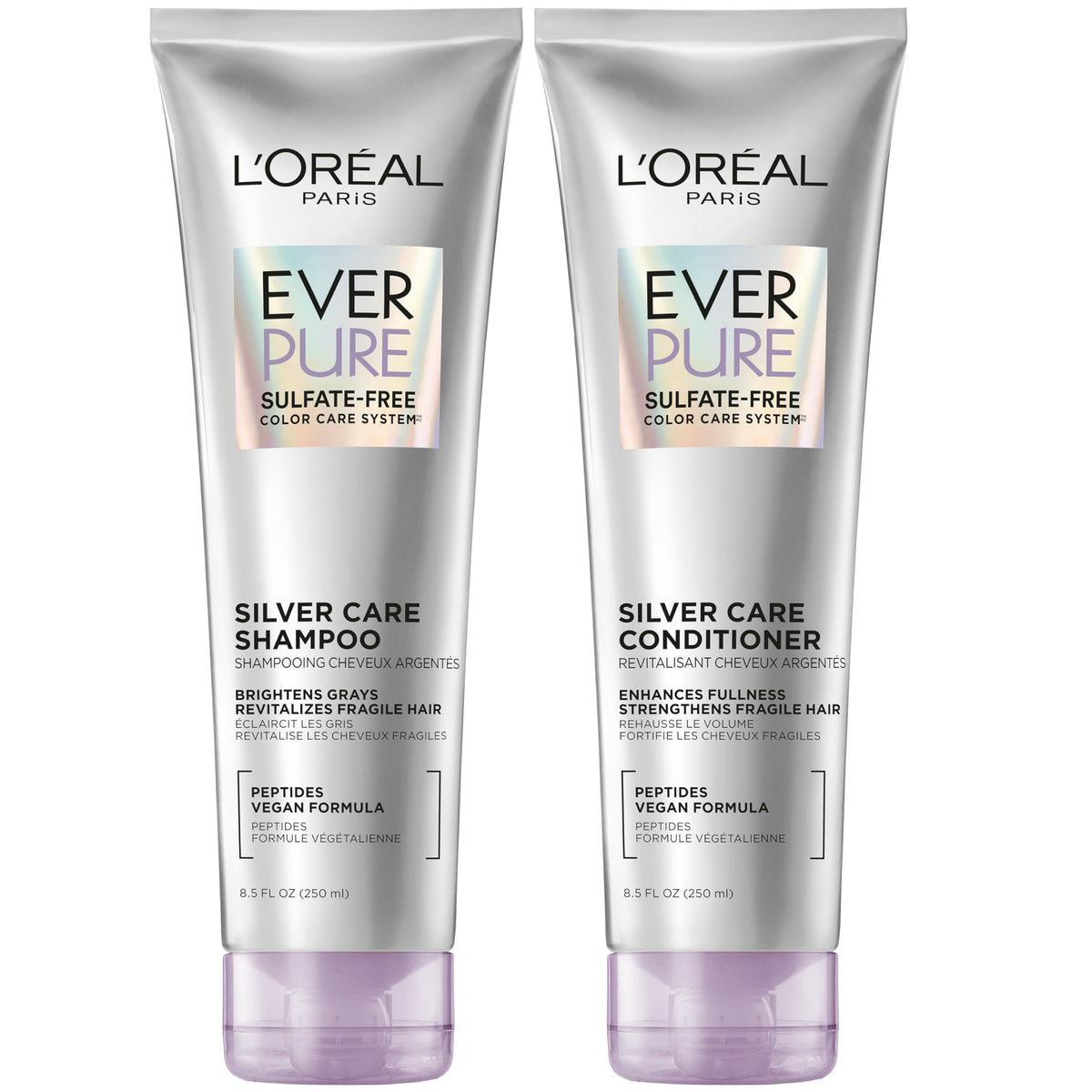 L'Oreal Paris EverPure Silver Care Shampoo front view