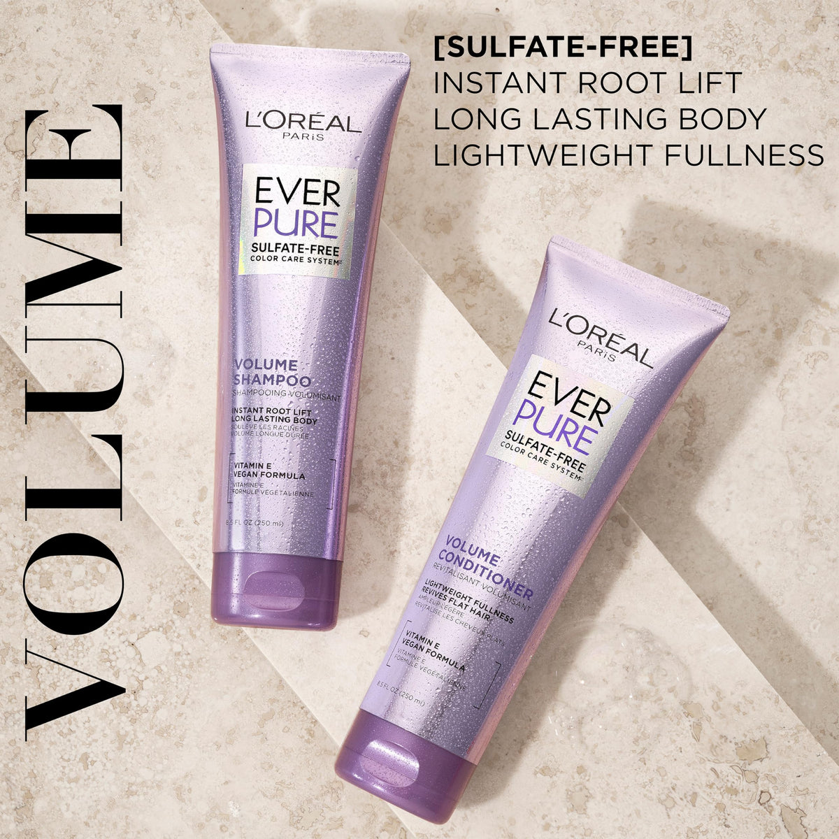 L'Oreal Paris EverPure Volume Conditioner back view