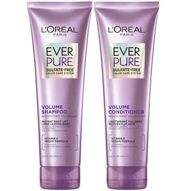 L'Oreal Paris EverPure Volume Shampoo and Conditioner front view