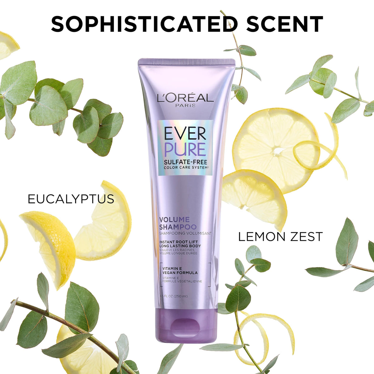 L'Oreal Paris EverPure Volume Shampoo pouring into hand