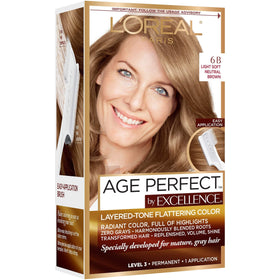 L'Oreal Paris Excellence Age Perfect Hair Color 6B application brush included