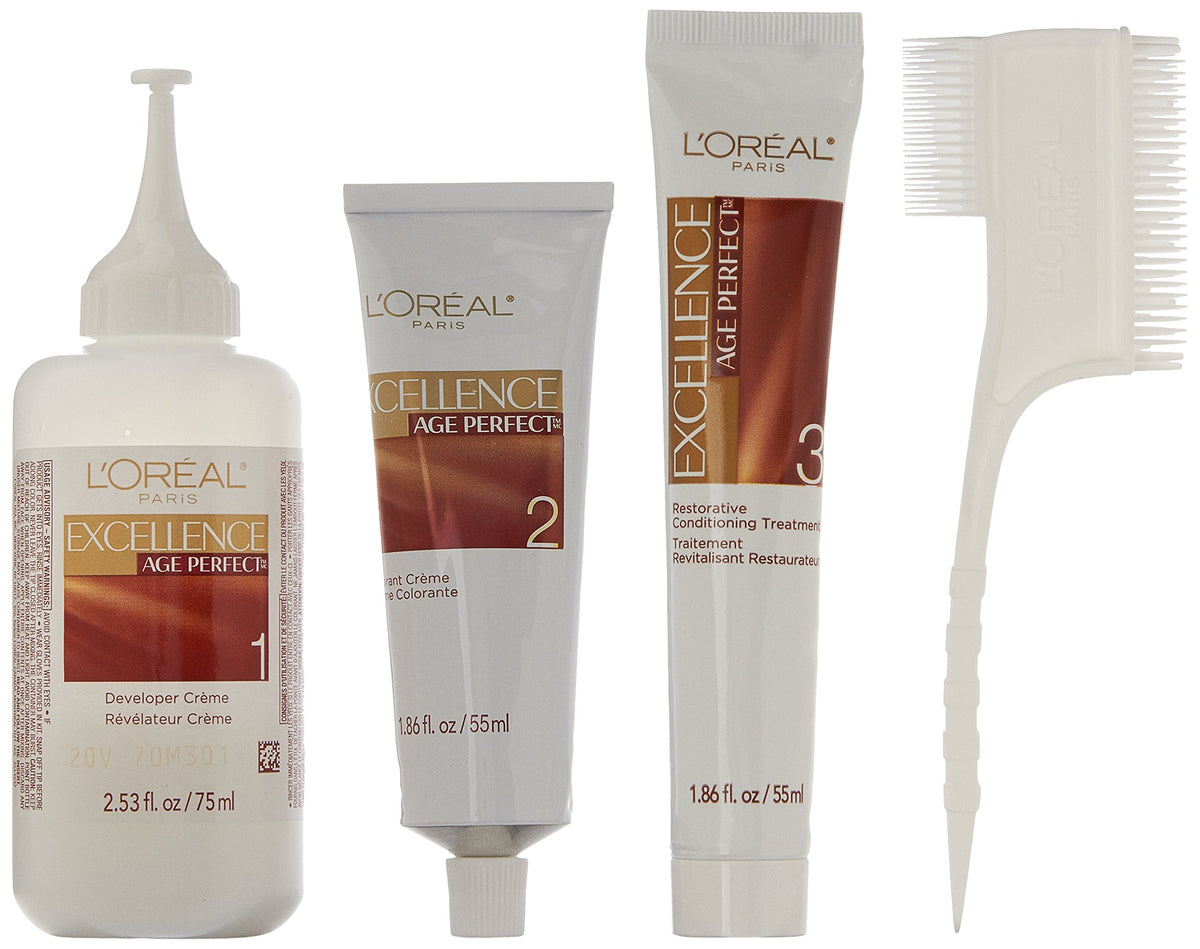L'Oreal Paris Excellence Age Perfect Hair Color 8N Medium Natural Blonde crème formula close-up