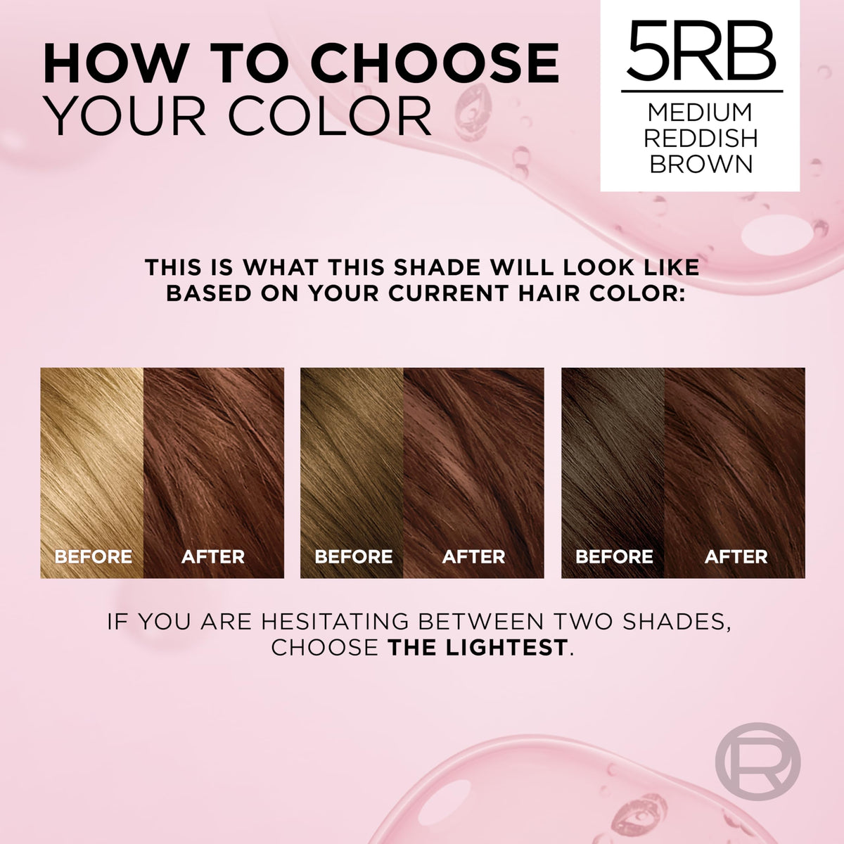 L'Oreal Paris Excellence Crème 5RB swatch on hair