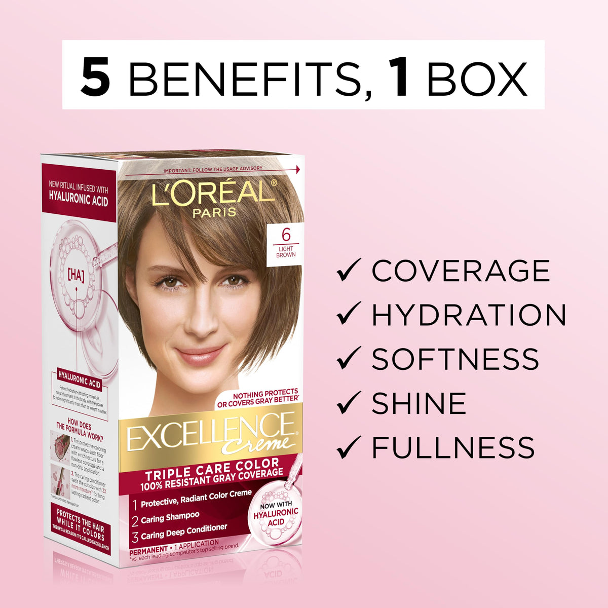 L'Oreal Paris Excellence Crème Caring Shampoo bottle