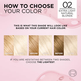 L'Oreal Paris Excellence Crème Hair Dye 02 Extra Light Natural Blonde shade display