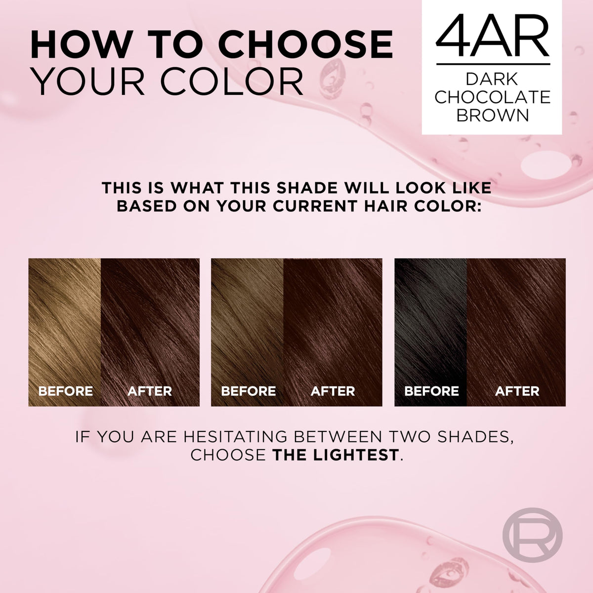L'Oreal Paris Excellence Crème Hair Dye 4AR application process