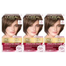 L'Oreal Paris Excellence Crème Hair Dye 5 Medium Brown kit front view
