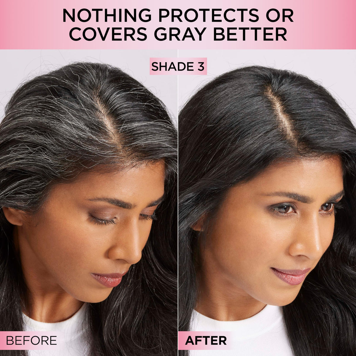 L'Oreal Paris Excellence Crème Hair Dye 5AB Mocha Ash Brown swatch on hair