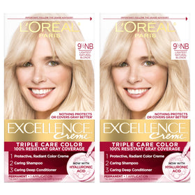 L'Oreal Paris Excellence Crème Hair Dye 9.5NB Lightest Natural Blonde front view