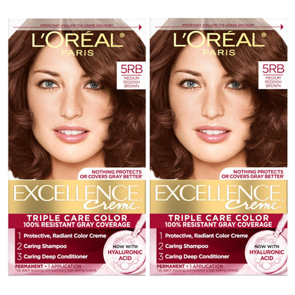 L'Oreal Paris Excellence Crème Permanent Hair Dye 5RB front view