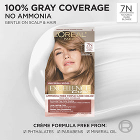 L'Oreal Paris Excellence Universal Nudes 7N Dark Blonde hair dye packaging