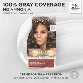 L'Oreal Paris Excellence Universal Nudes Hair Color 5N Natural Brown packaging