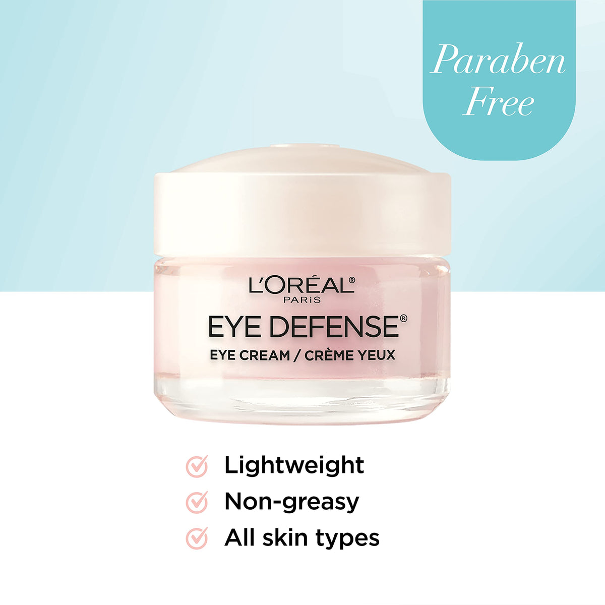 L'Oreal Paris Eye Defense Cream in a lifestyle setting