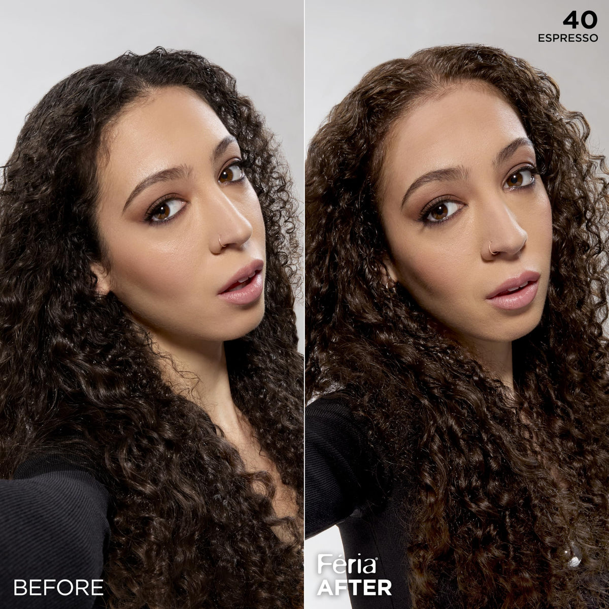 L'Oreal Paris Feria 40 Espresso hair colour swatch