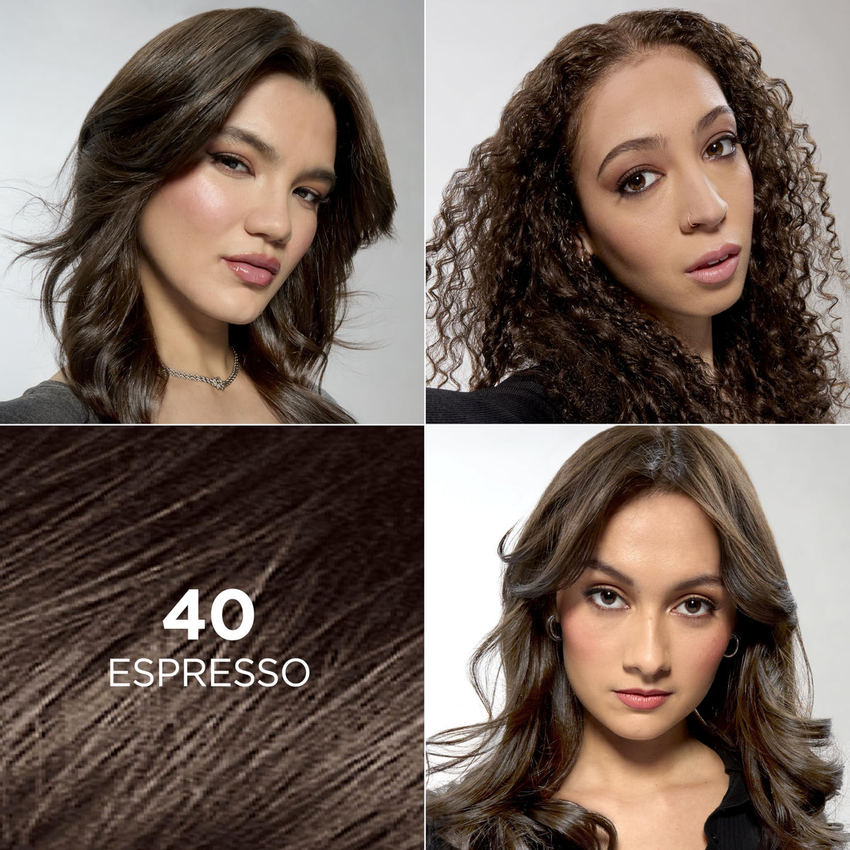 L'Oreal Paris Feria 40 Espresso hair dye kit back view