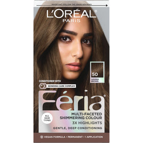 L'Oreal Paris Feria 50 Havana Brown hair dye kit front view