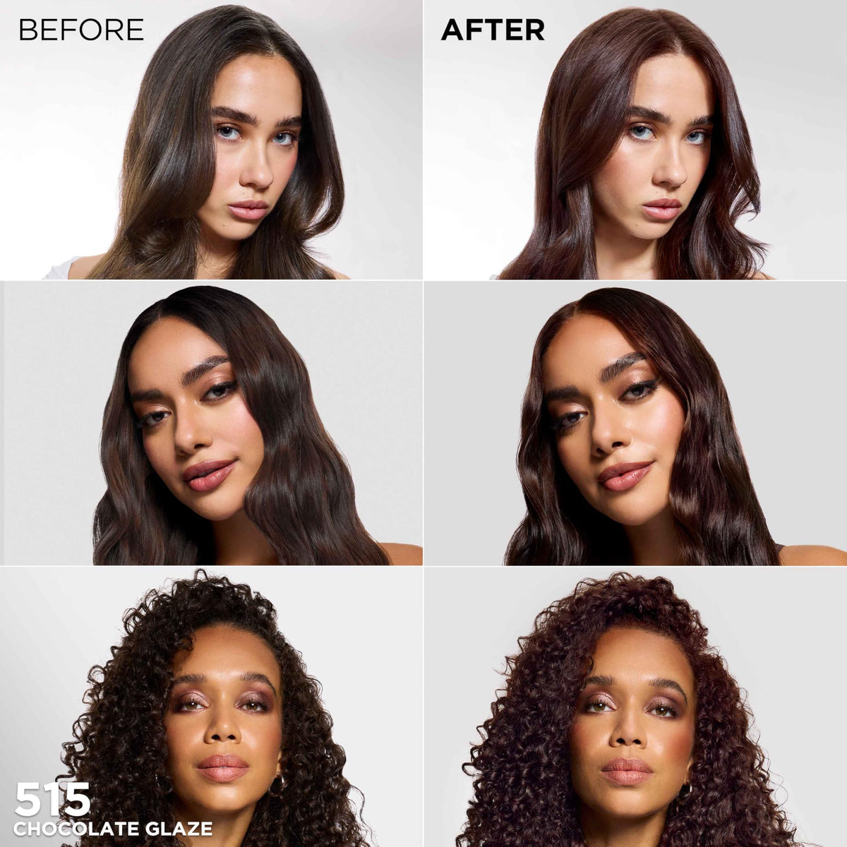 L'Oreal Paris Feria 515 Chocolate Glaze hair color with shine serum