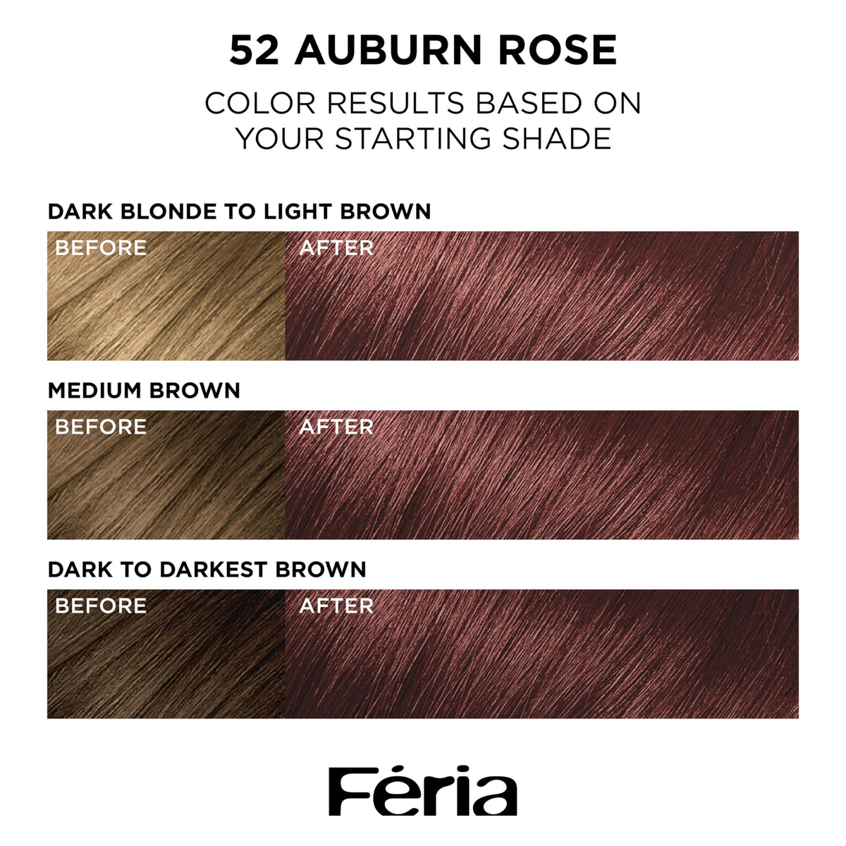 L'Oreal Paris Feria 52 Auburn Rose hair dye application process