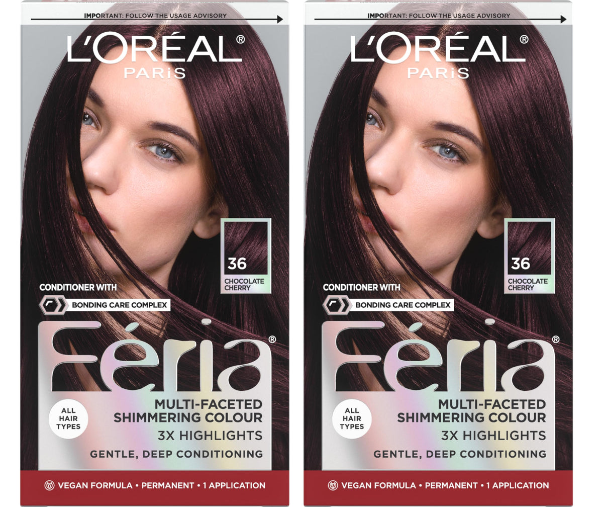 L'Oreal Paris Feria Chocolate Cherry Hair Color Kit front view