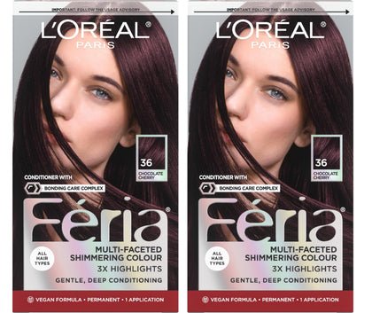L'Oreal Paris Feria Chocolate Cherry Hair Color Kit front view