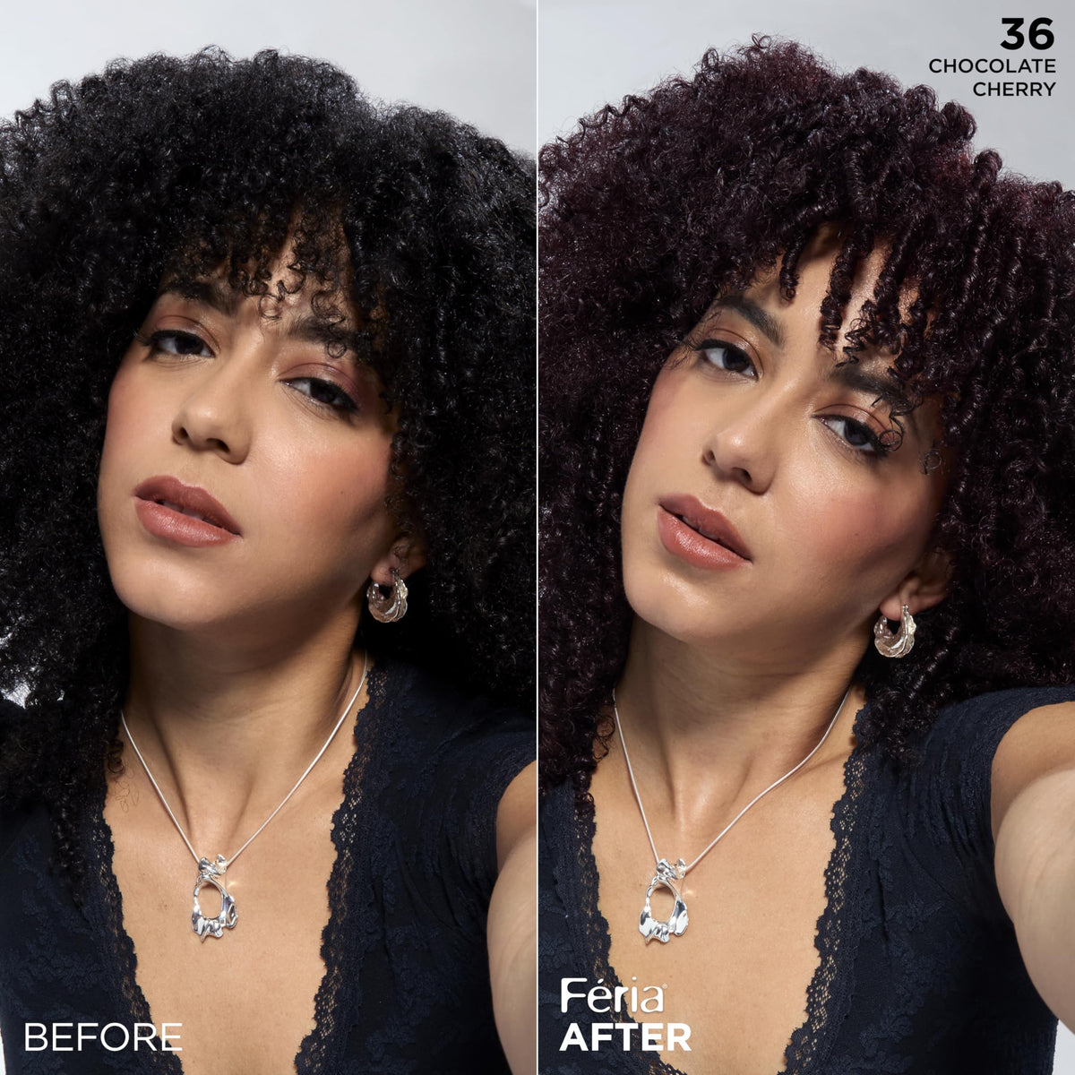 L'Oreal Paris Feria Chocolate Cherry hair color swatch