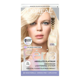 L'Oreal Paris Feria Extreme Platinum hair color kit front view