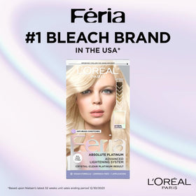 L'Oreal Paris Feria Extreme Platinum hair dye application scene