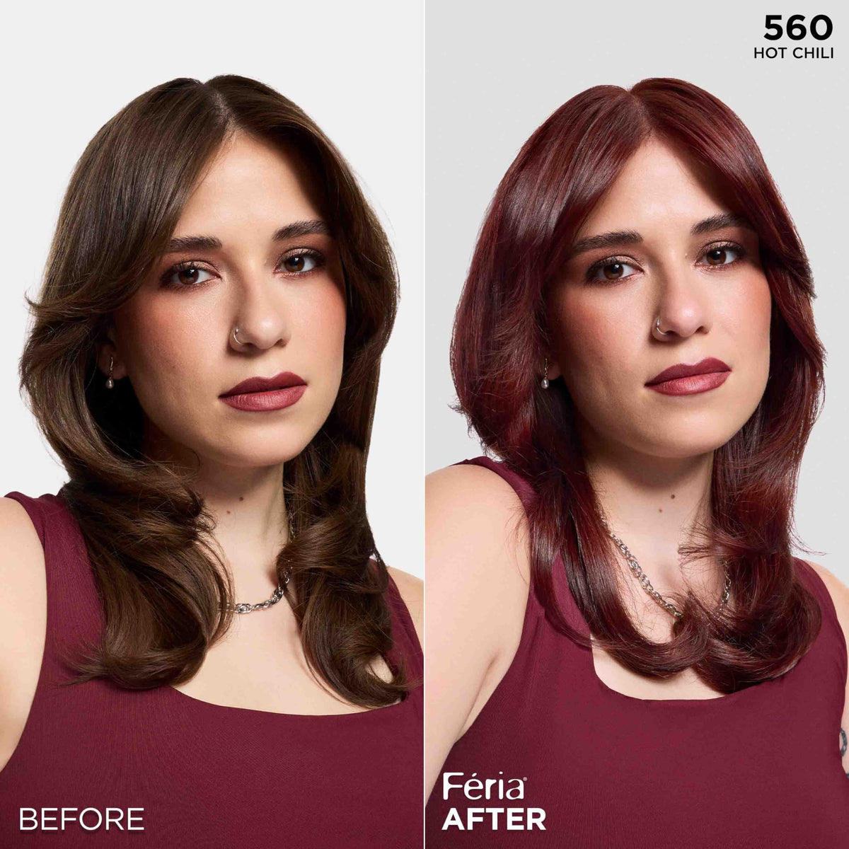 L'Oreal Paris Feria Hair Color 560 Hot Chili packaging details