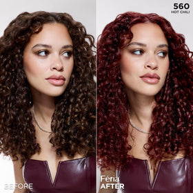 L'Oreal Paris Feria Hair Color 560 Hot Chili vibrant colour sample
