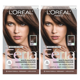 L'Oreal Paris Feria Hair Color Kit front view, French Roast shade