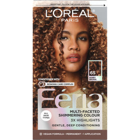 L'Oreal Paris Feria Hair Color Kit front view with Honey Brown shade