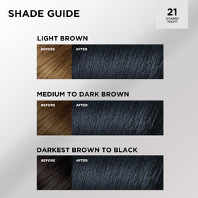 L'Oreal Paris Feria hair color swatches on display