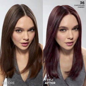 L'Oreal Paris Feria hair dye application process