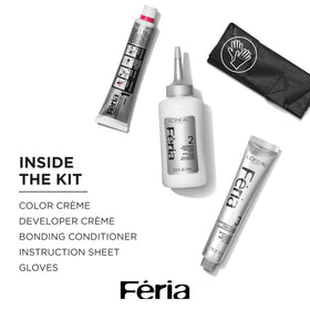 L'Oreal Paris Feria hair dye application process with model