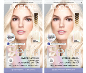 L'Oreal Paris Feria Hyper Platinum Hair Bleach Pack of 2 front view