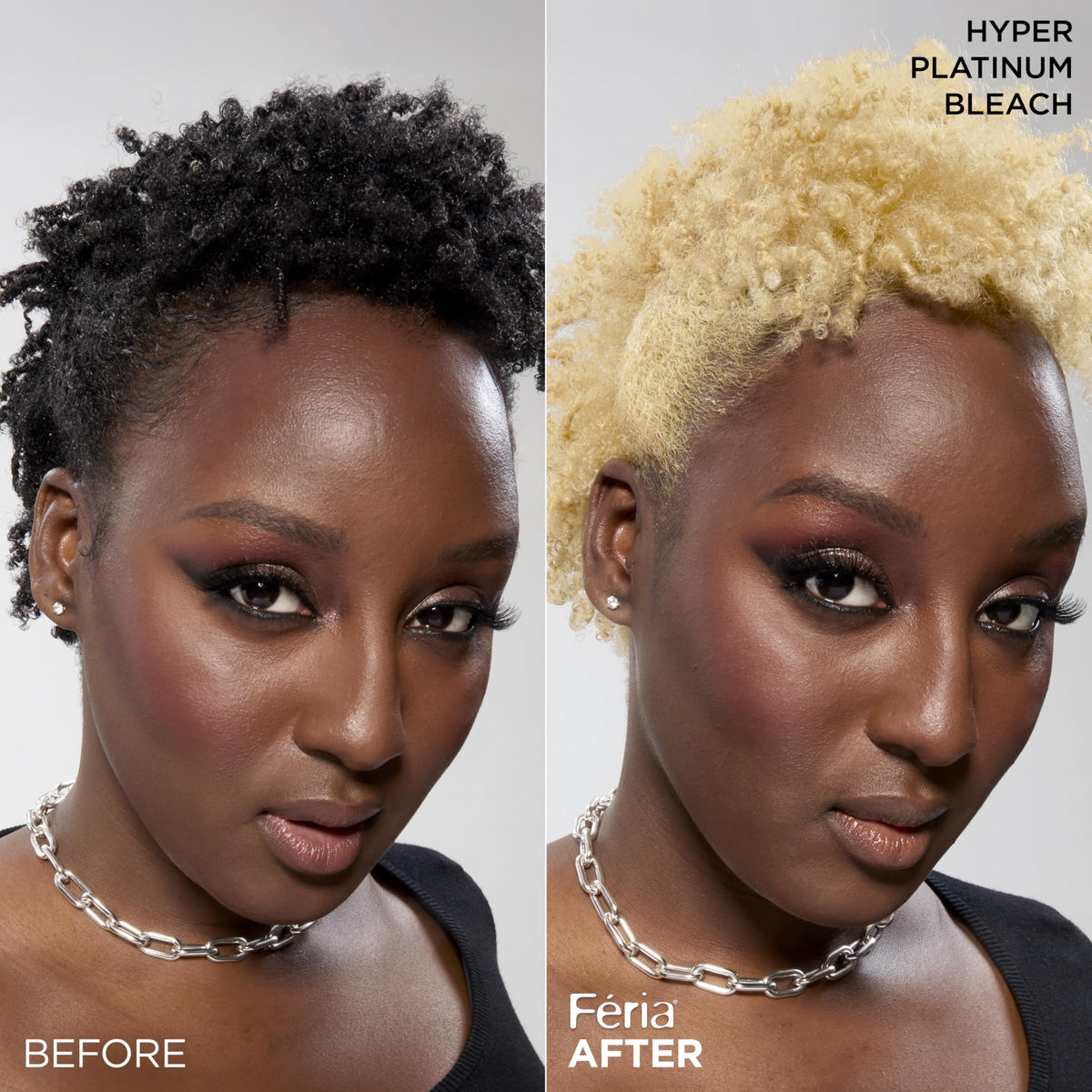 L'Oreal Paris Feria Hyper Platinum Hair Dye results on hair