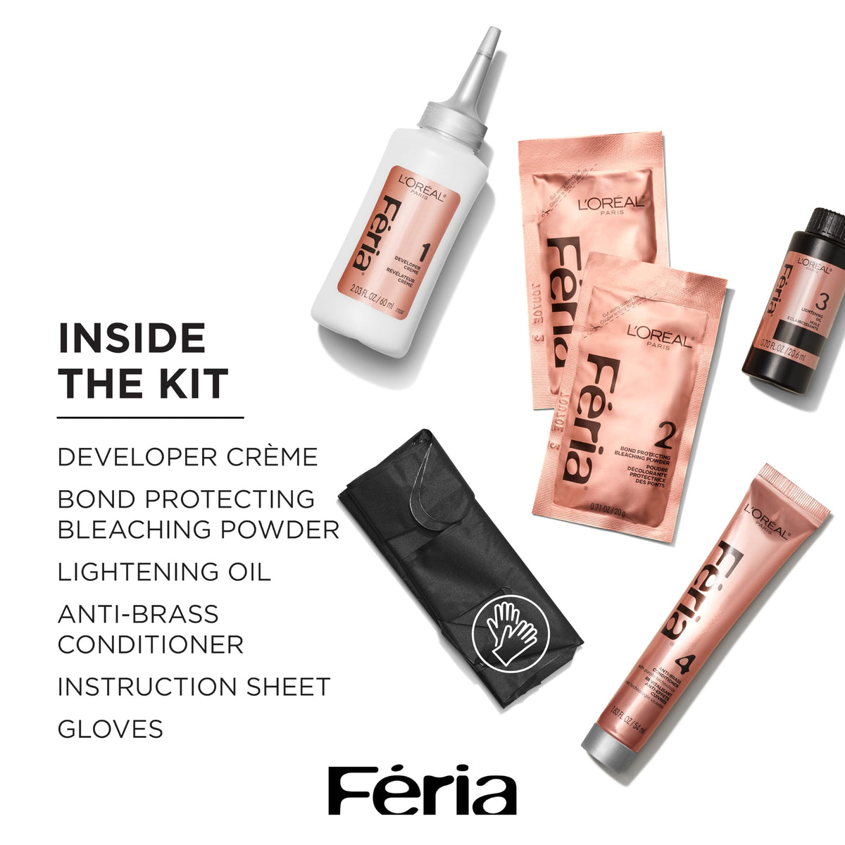 L'Oreal Paris Feria Platinum Bounce Hair Dye Kit application process
