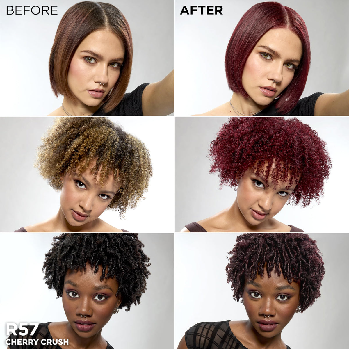 L'Oreal Paris Feria R57 Cherry Crush Hair Color packaging details