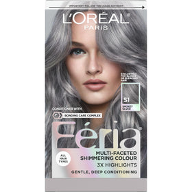 L'Oreal Paris Feria Smokey Silver Hair Color Kit front view